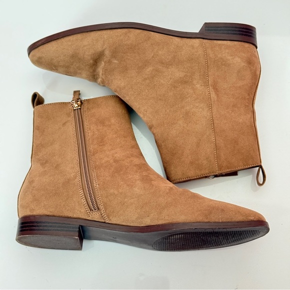 H&M Tan Suede Ankle Boots Size 8 - Picture 4 of 10